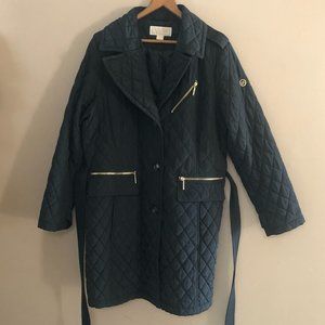 Michael Kors Black Quilted Coat XL